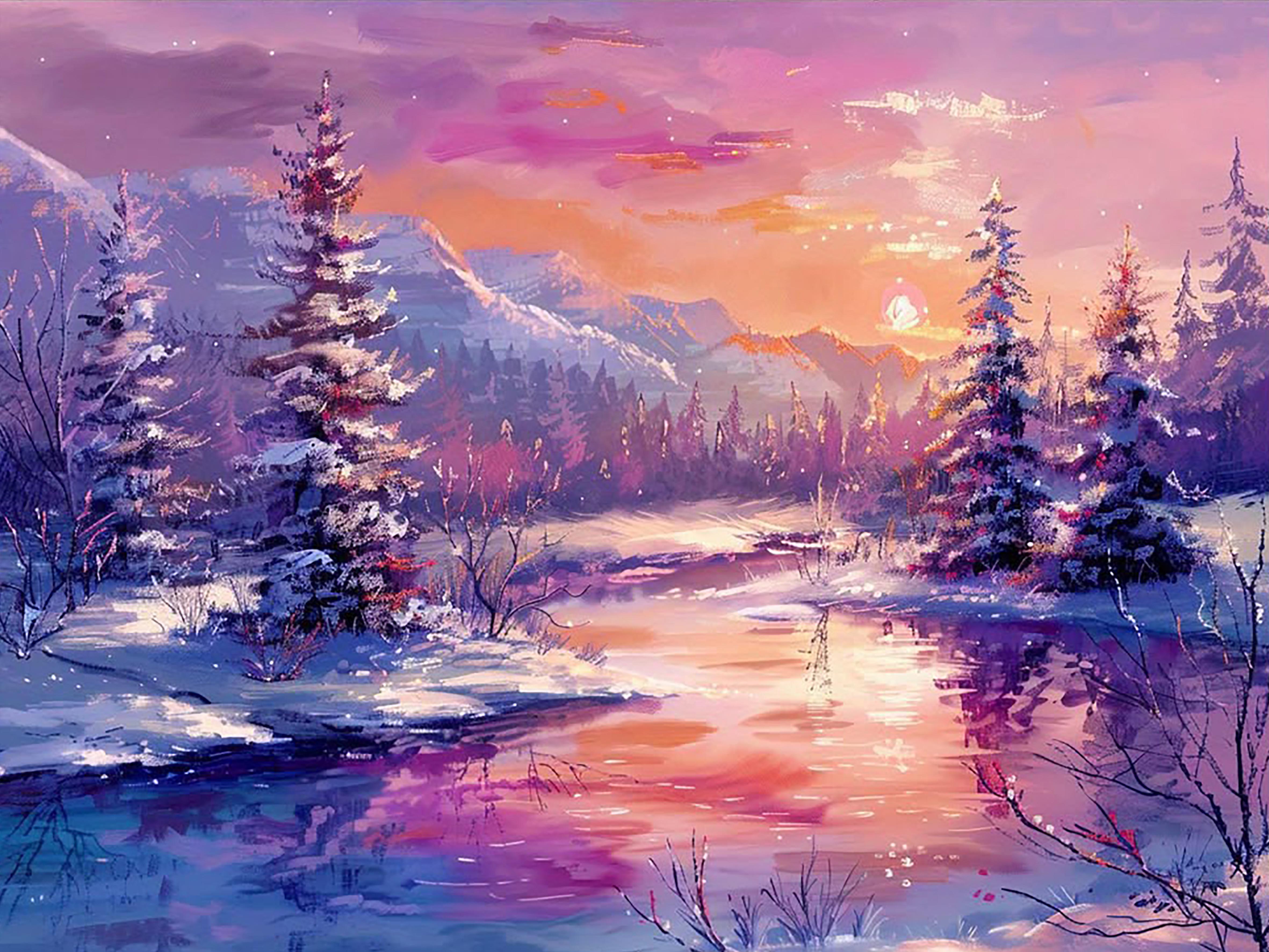 Интерьерная картина Зимняя сказка